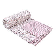 Dohar Cotton-Double Bed- Muddy Pink Small Print