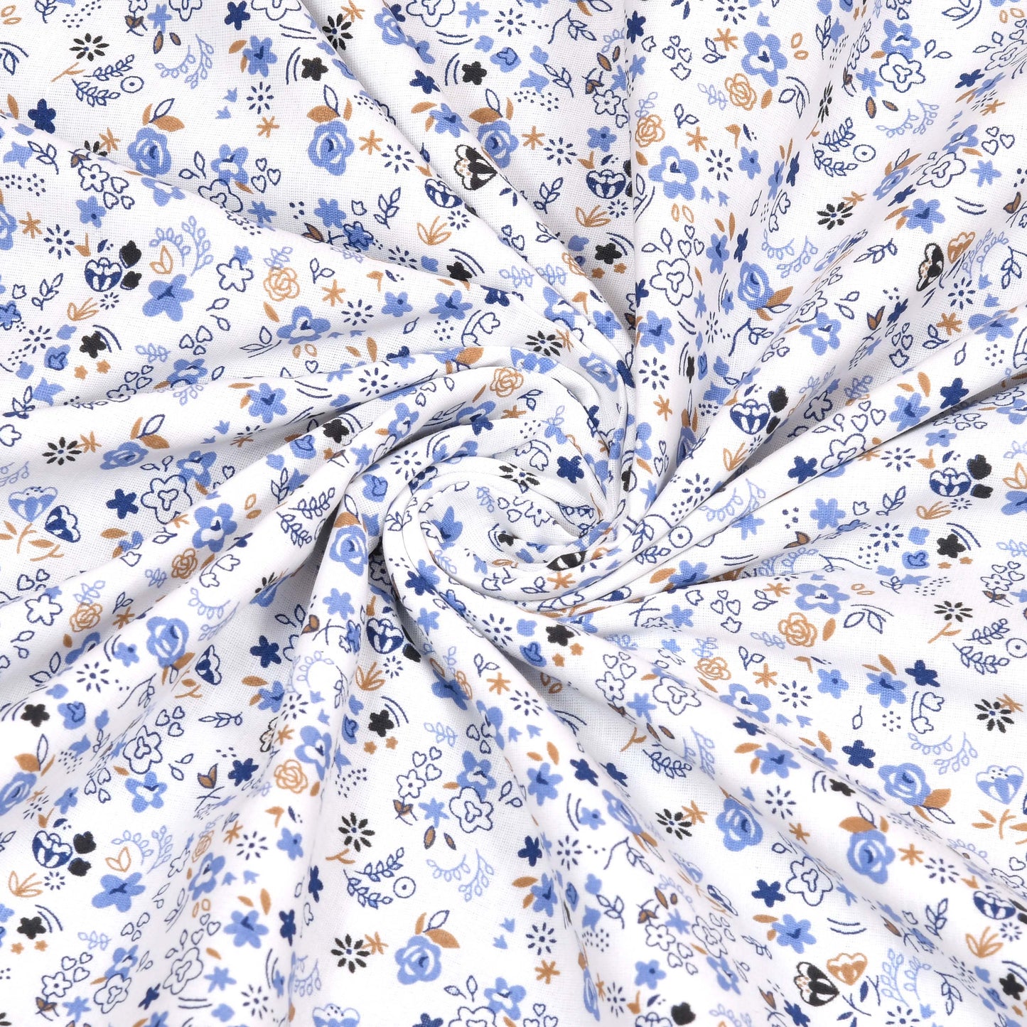 Dohar Cotton-Double Bed- Smart Blue Small Print