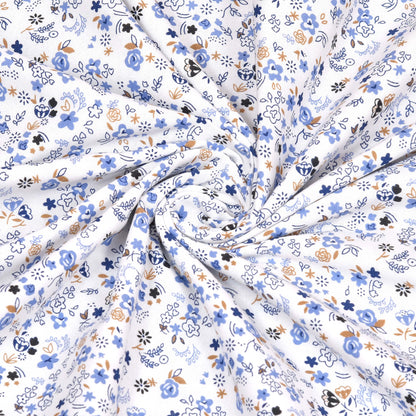 Dohar Cotton-Double Bed- Smart Blue Small Print
