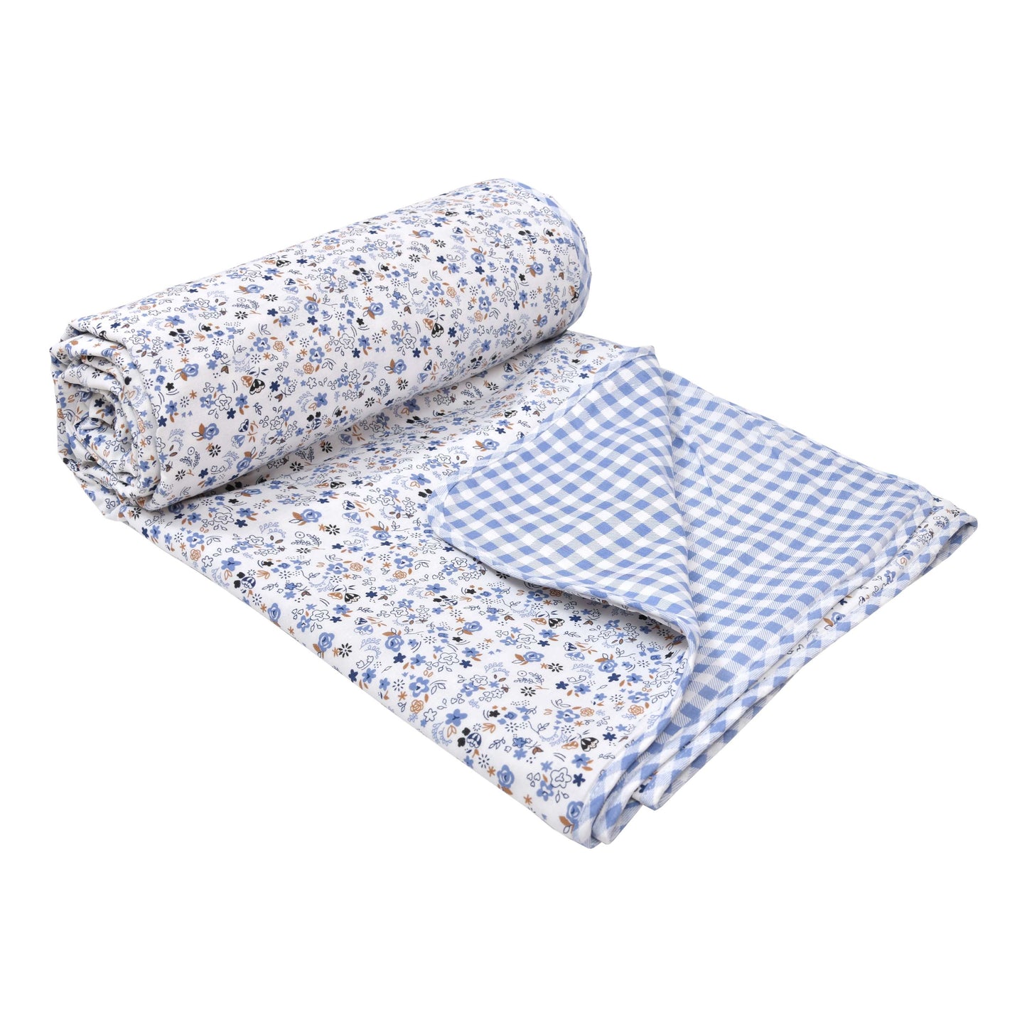 Dohar Cotton-Double Bed- Smart Blue Small Print
