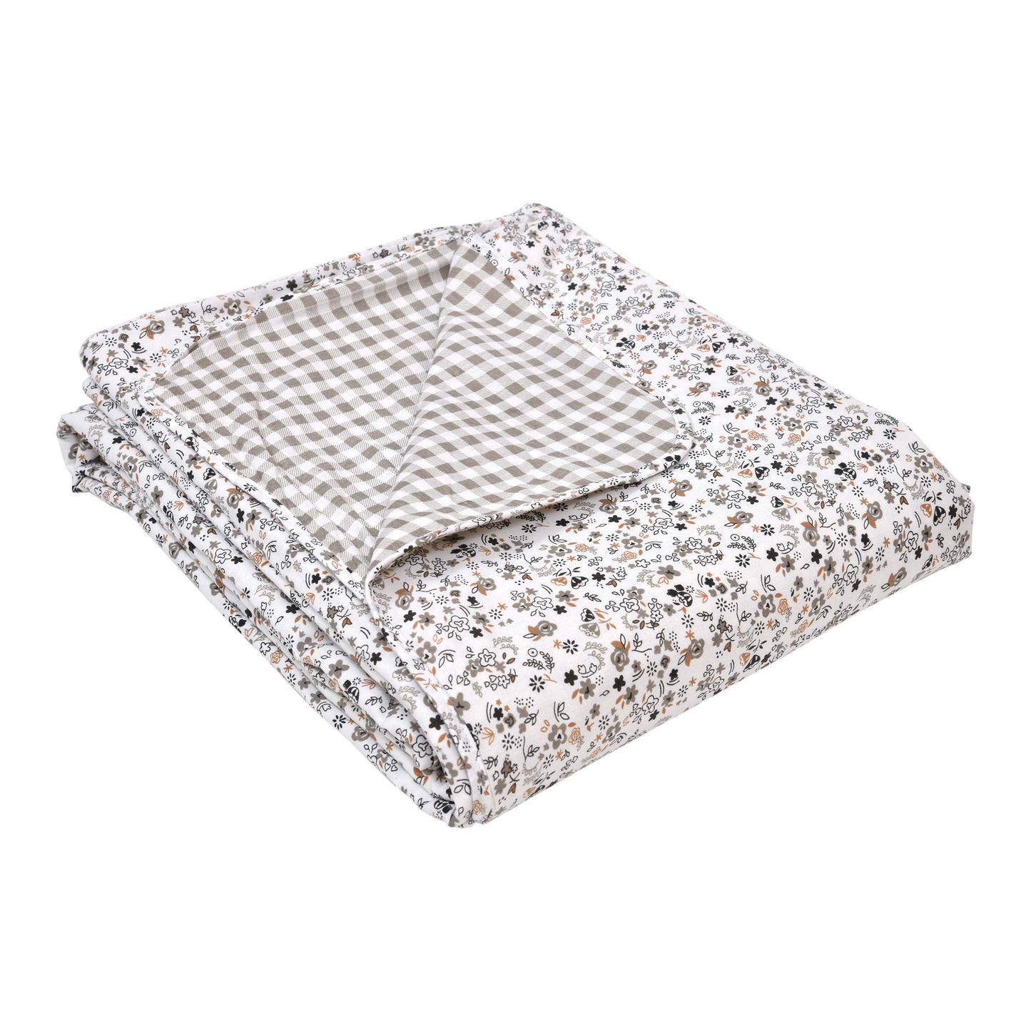 Dohar Cotton-Double Bed- Muddy Brown Small Print