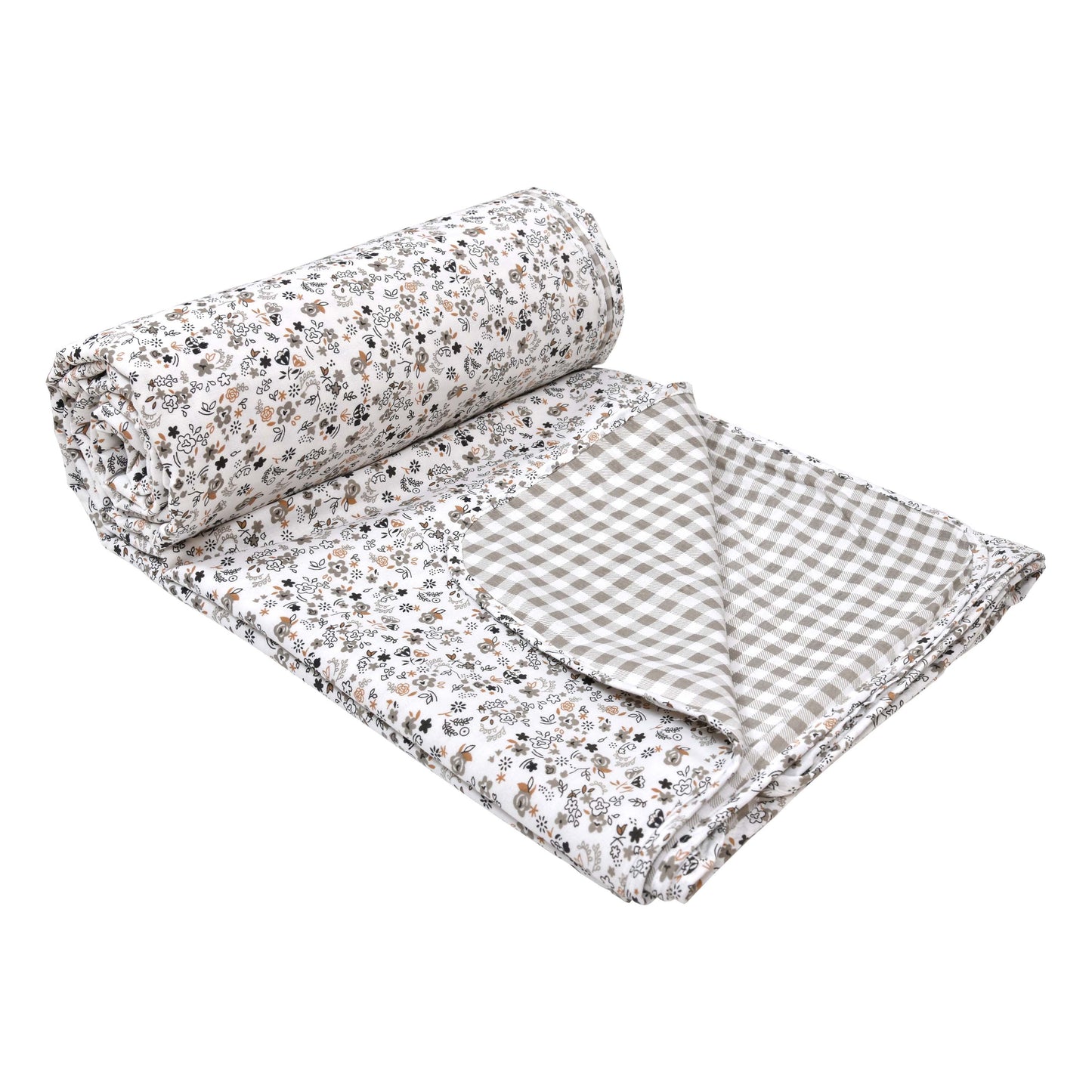 Dohar Cotton-Double Bed- Muddy Brown Small Print