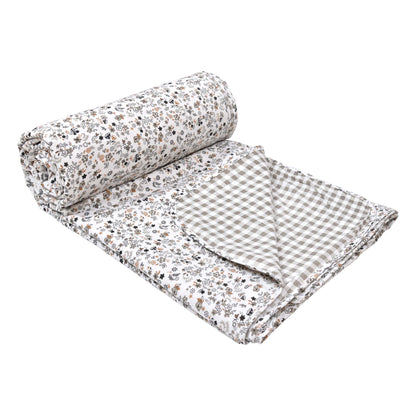 Dohar Cotton-Double Bed- Muddy Brown Small Print