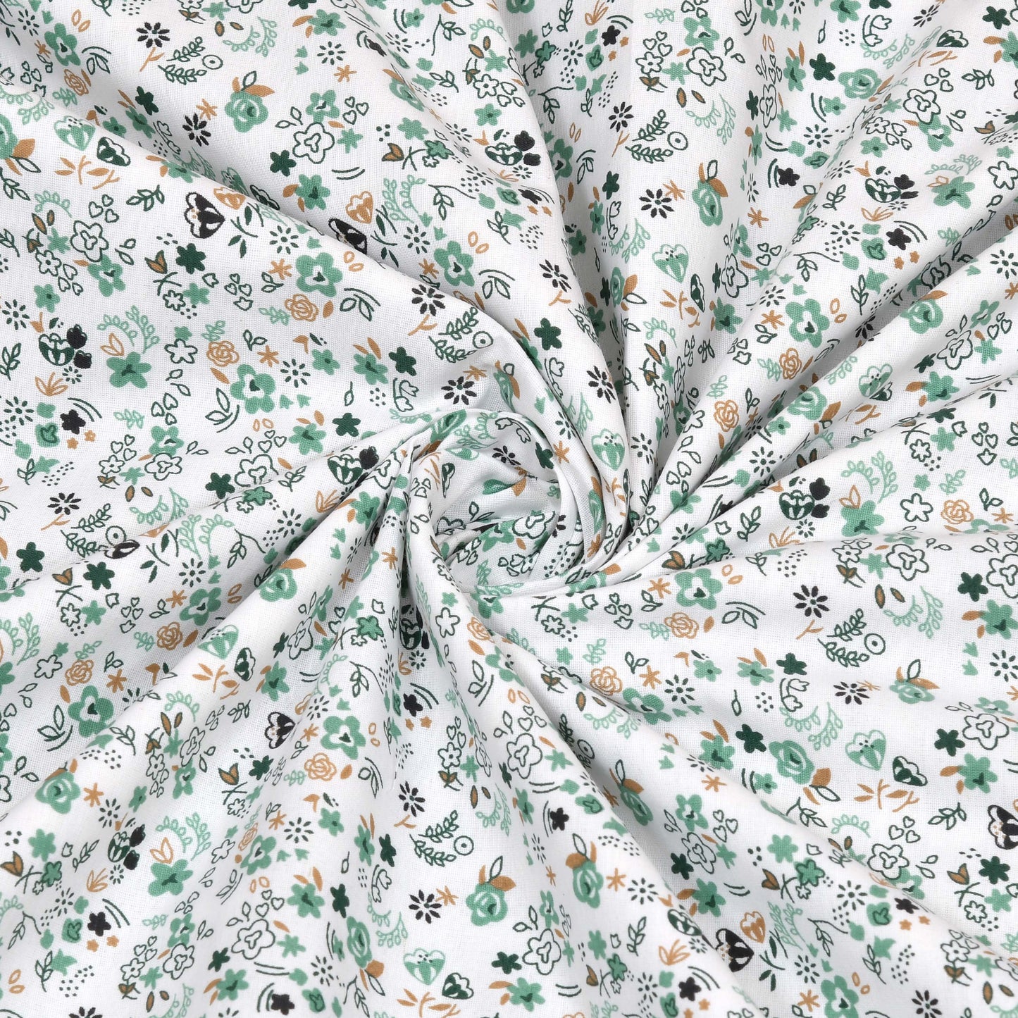 Dohar Cotton-Double Bed- Fresh Green Small Print