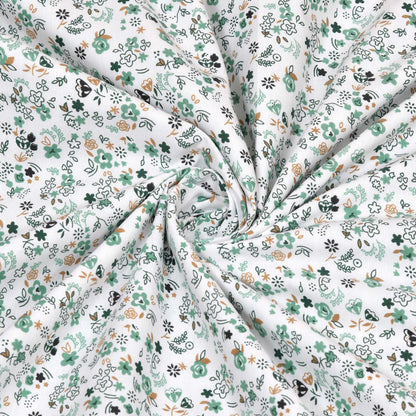 Dohar Cotton-Double Bed- Fresh Green Small Print