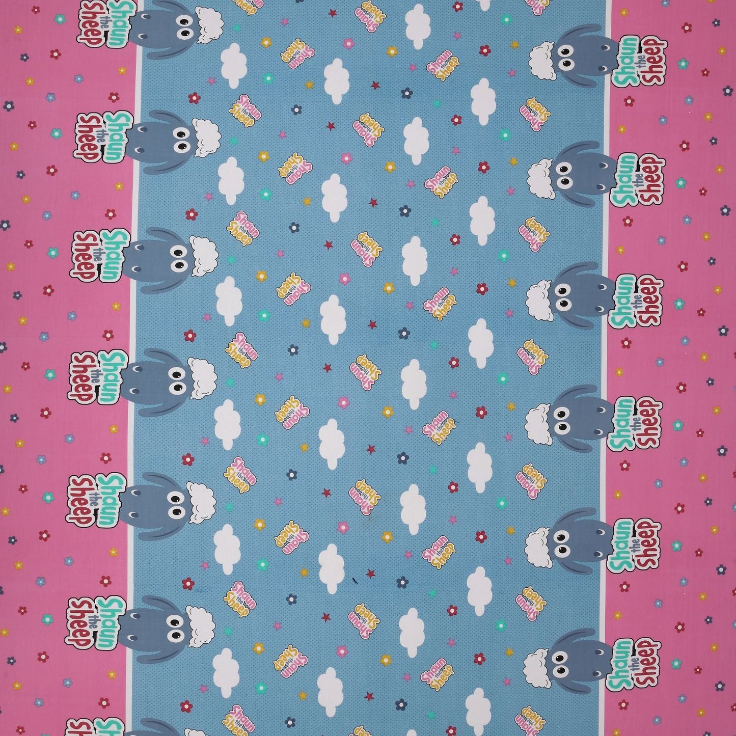 Pure Cotton Printed Bedsheet- Double Bed -For Kids - Shaun the Sheep