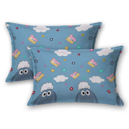Pure Cotton Printed Bedsheet- Double Bed -For Kids - Shaun the Sheep